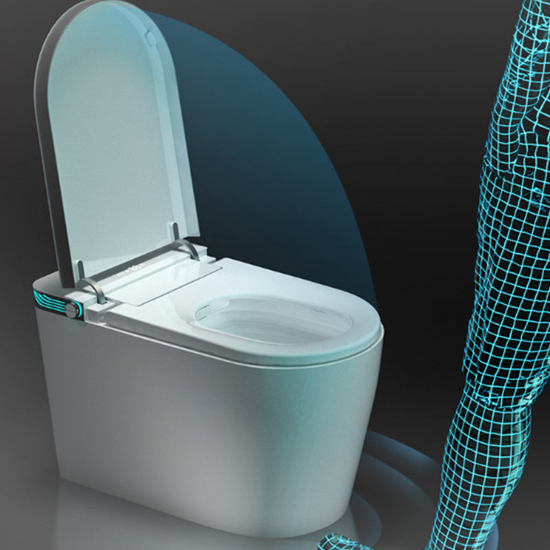 Contemporary Ceramic Flush Toilet Floor Mount Urine Toilet with Seat for Washroom