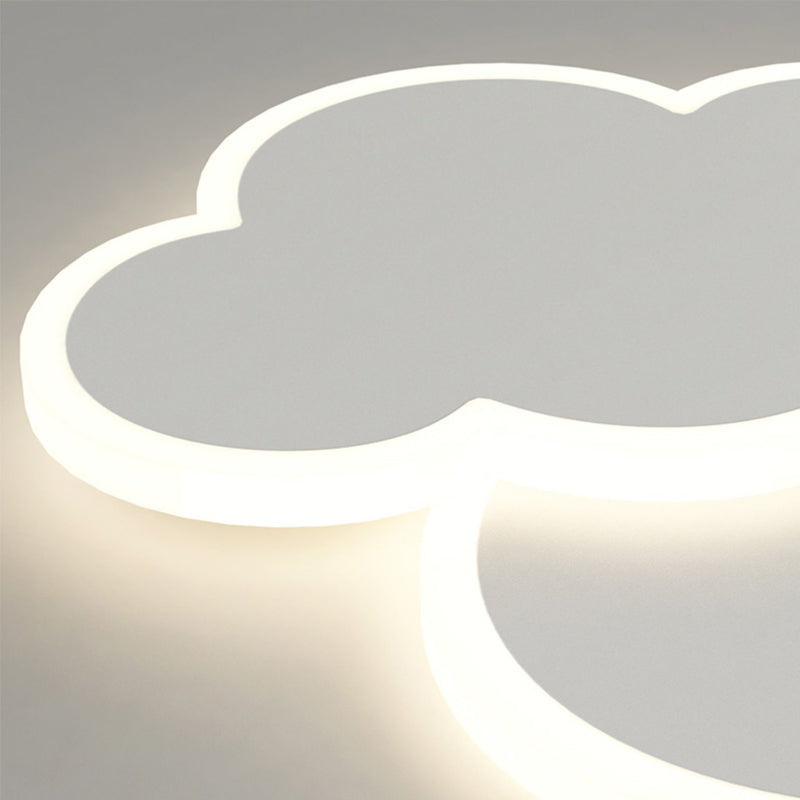 Cloud Shape Ceiling Mount Light LED Ceiling Light with Acrylic Shade for Living Room