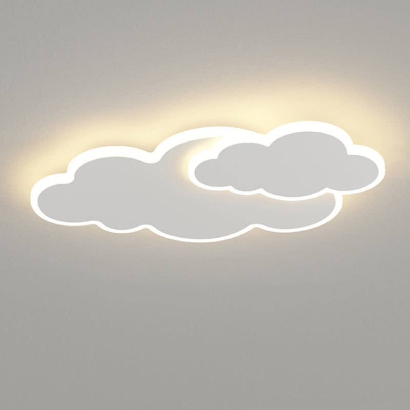 Cloud Shape Ceiling Mount Light LED Ceiling Light with Acrylic Shade for Living Room