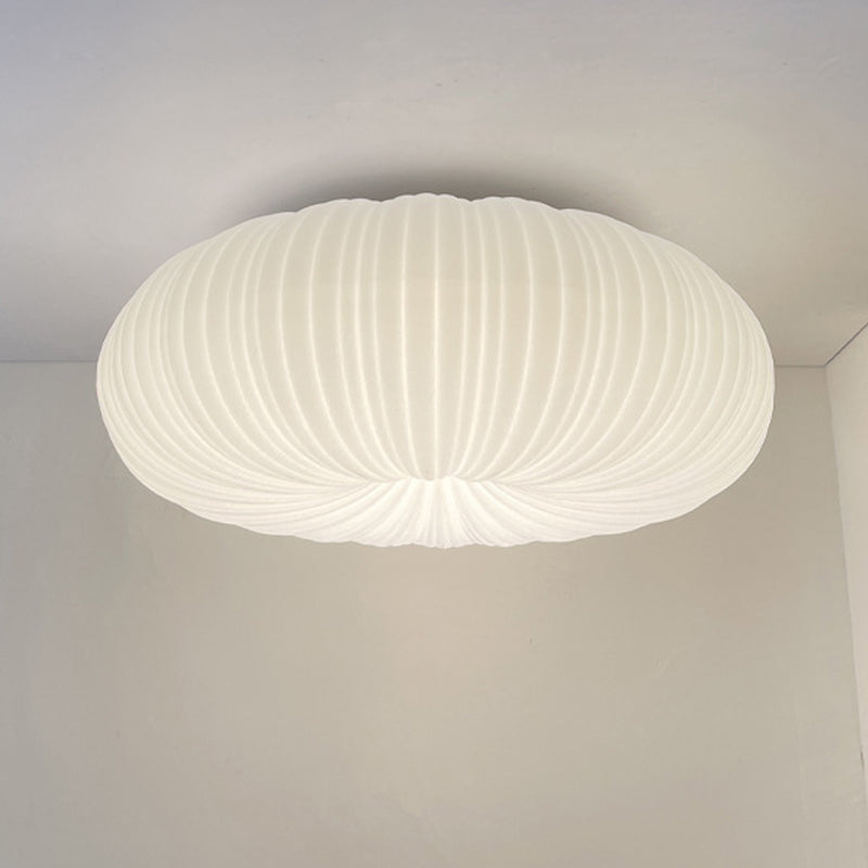 LED Flush Mount Lighting Contemporary White Shaded Ceiling Light for Home