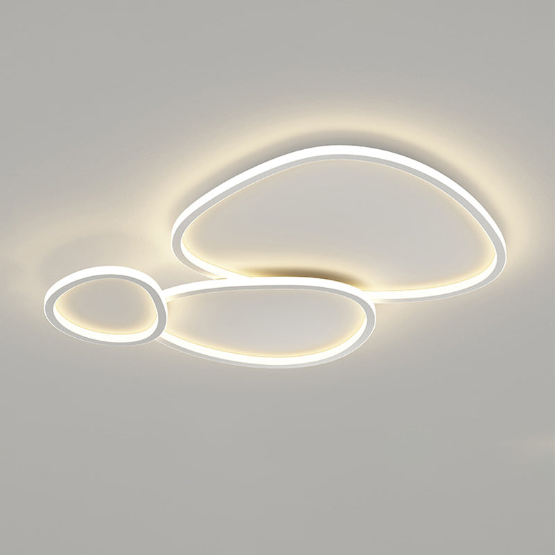 Modern Ceiling Mount Lamp Multi Lights LED Ceiling Light with Silica Gel Shade for Bedroom