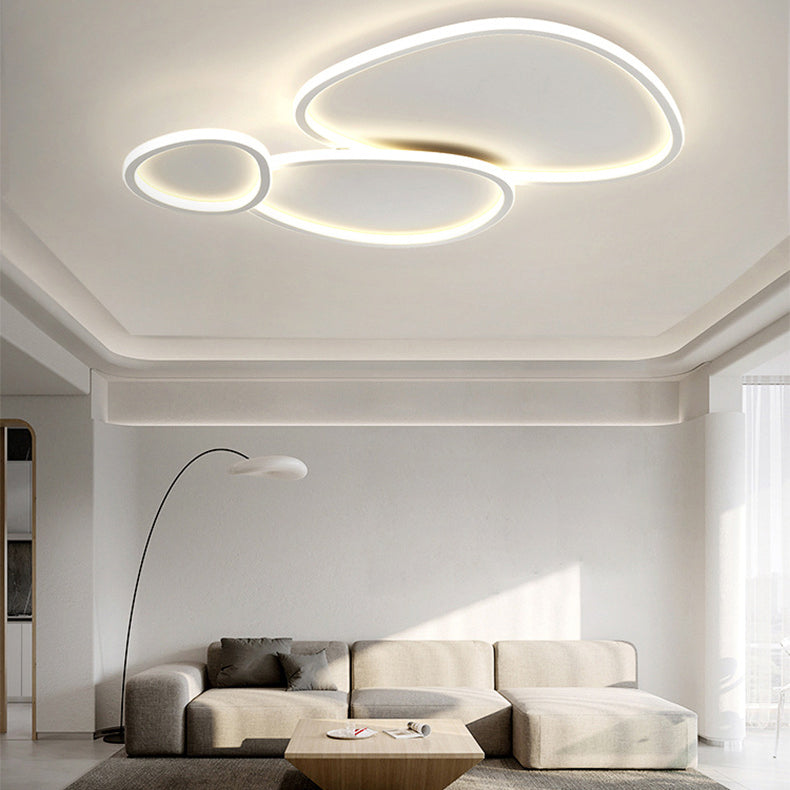 Modern Ceiling Mount Lamp Multi Lights LED Ceiling Light with Silica Gel Shade for Bedroom