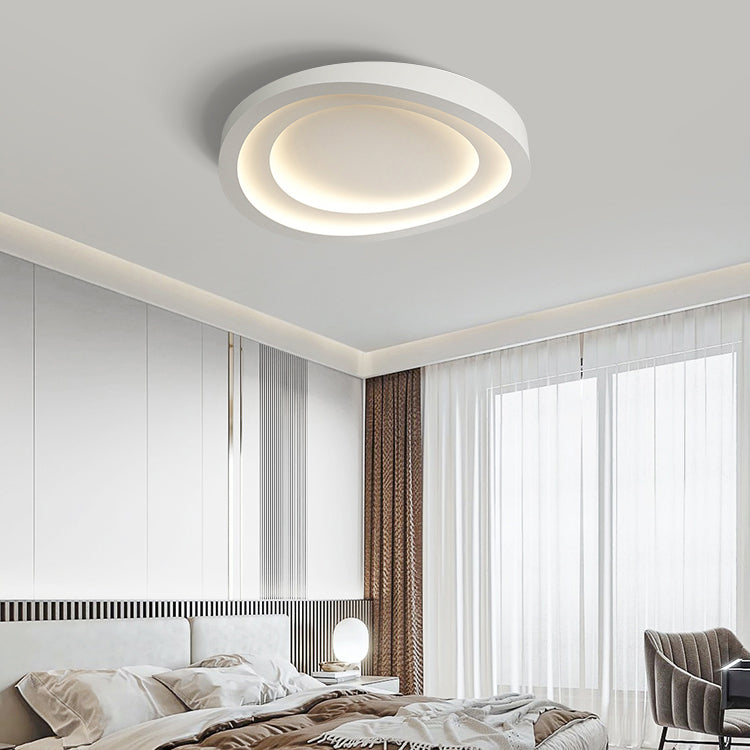 White Simple Ceiling Light Modern LED Ceiling Mount Lamp with Acrylic Shade for Bedroom