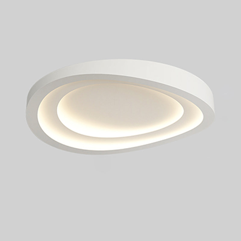 White Simple Ceiling Light Modern LED Ceiling Mount Lamp with Acrylic Shade for Bedroom