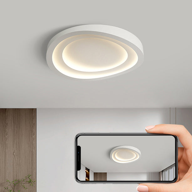 White Simple Ceiling Light Modern LED Ceiling Mount Lamp with Acrylic Shade for Bedroom