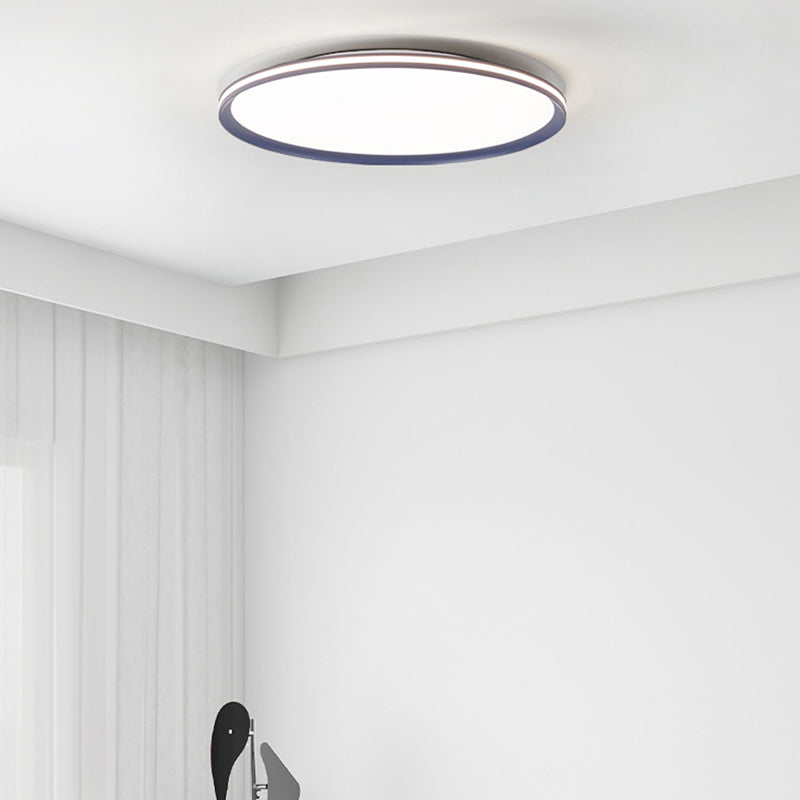 Modernism LED Flush Mount Circle Metal Ceiling Light Fixture for Bedroom