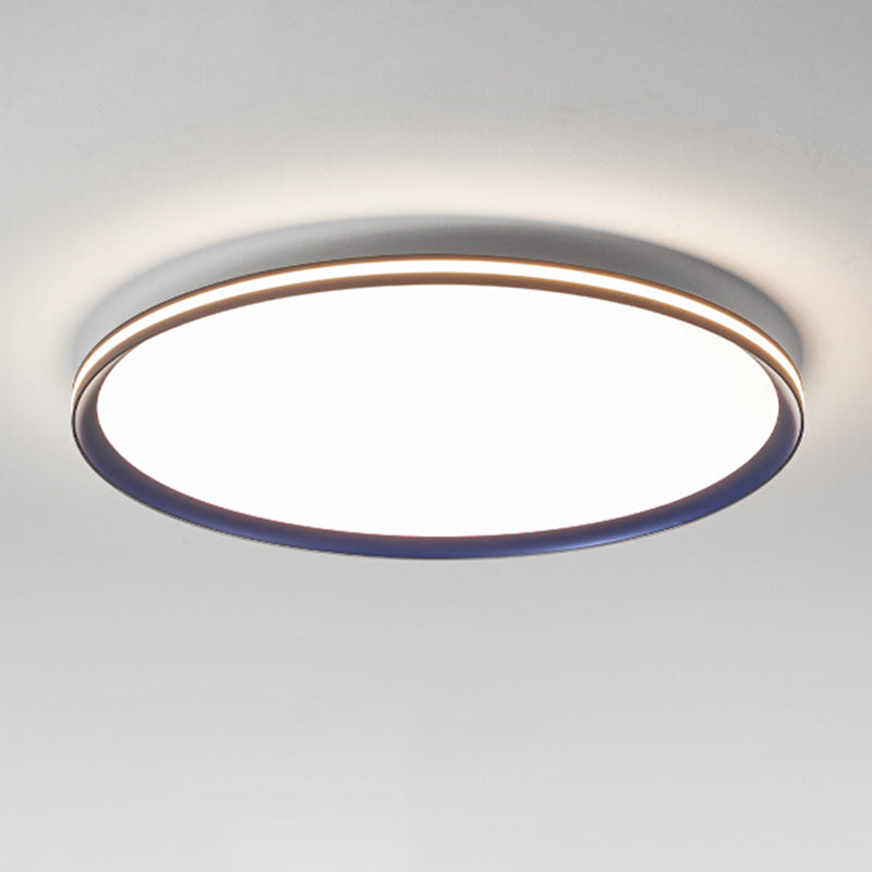 Modernism LED Flush Mount Circle Metal Ceiling Light Fixture for Bedroom