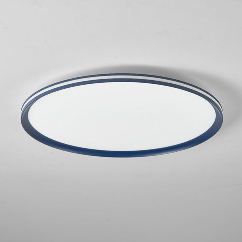 Modernism LED Flush Mount Circle Metal Ceiling Light Fixture for Bedroom