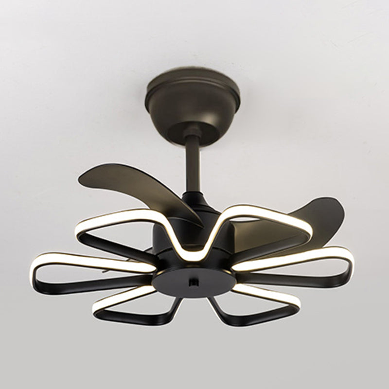 Metal Geometric Shape Ceiling Fan Modern Style 1 Light Ceiling Fans Fixtures