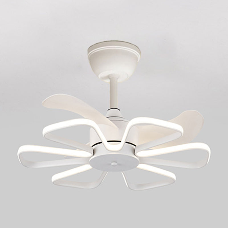 Metal Geometric Shape Ceiling Fan Modern Style 1 Light Ceiling Fans Fixtures