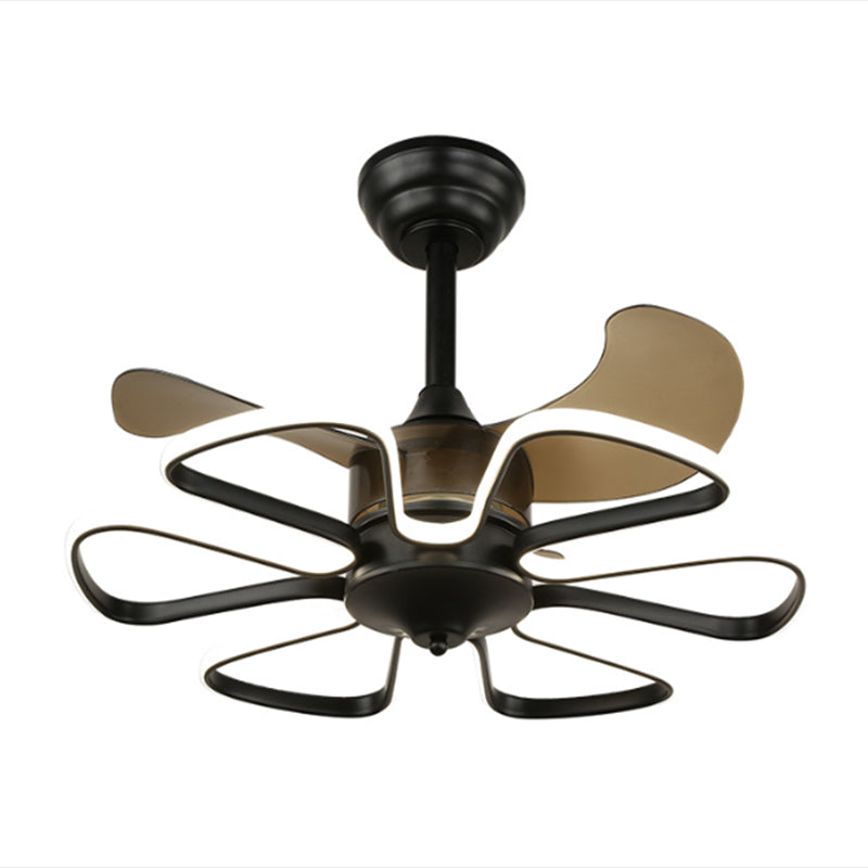 Metal Geometric Shape Ceiling Fan Modern Style 1 Light Ceiling Fans Fixtures