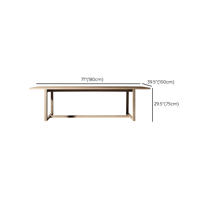 Solid Wood Patio Table Contemporary Water Resistant Patio Table