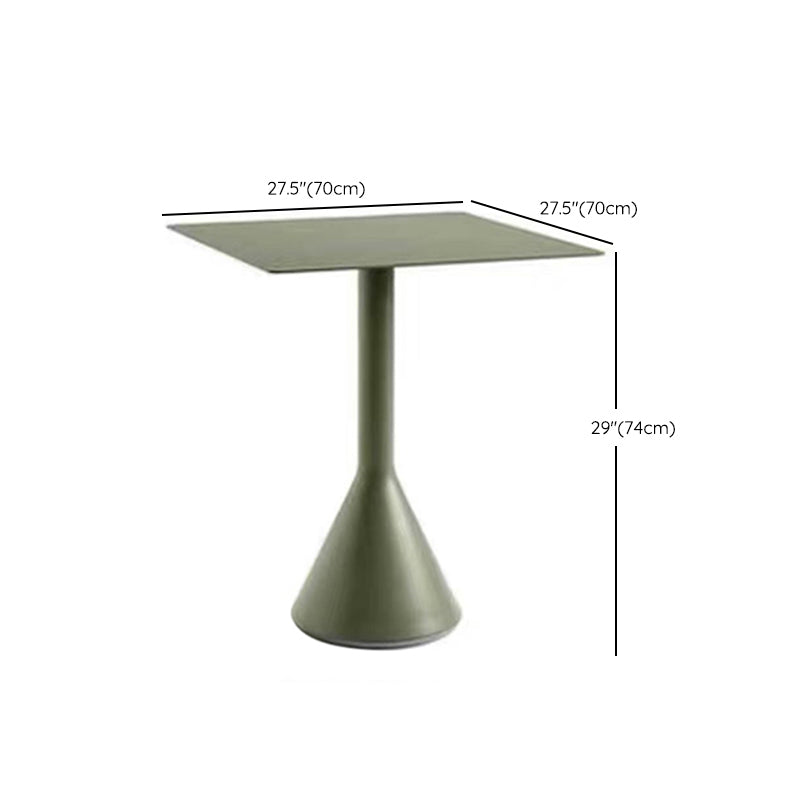 Green Metal Patio Table Contemporary Water Resistant Coffee Table