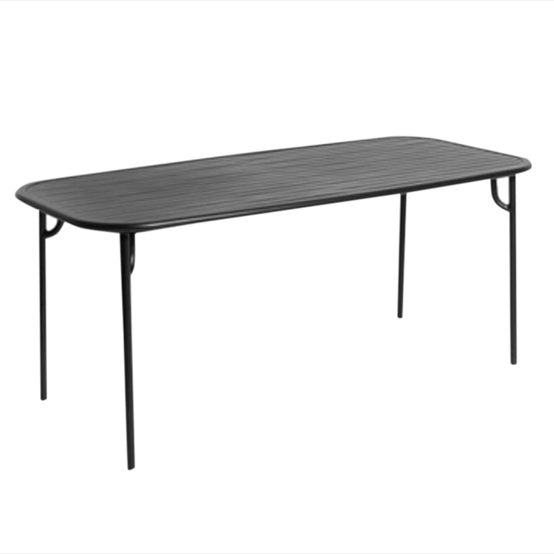 Black Iron Patio Table Contemporary Water Resistant Coffee Table