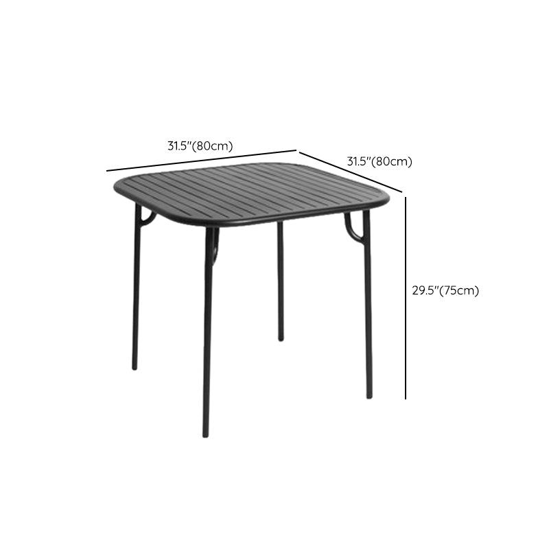 Black Iron Patio Table Contemporary Water Resistant Coffee Table