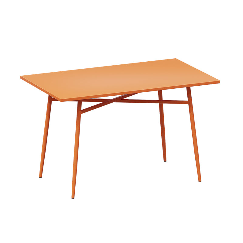 Orange Contemporary Patio Table Metal Water Resistant Coffee Table