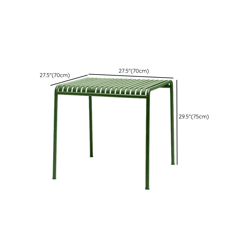 Metal Green Contemporary Coffee Table Water Resistant Patio Table