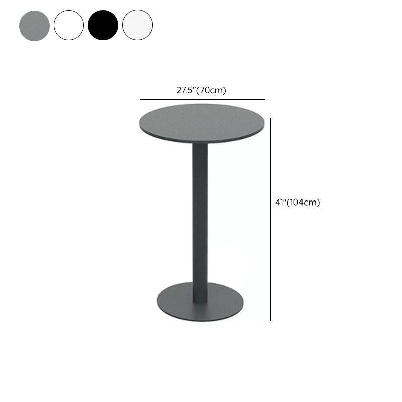 Metal Industrial Bar Table Matte Finish Water Resistant Patio Table