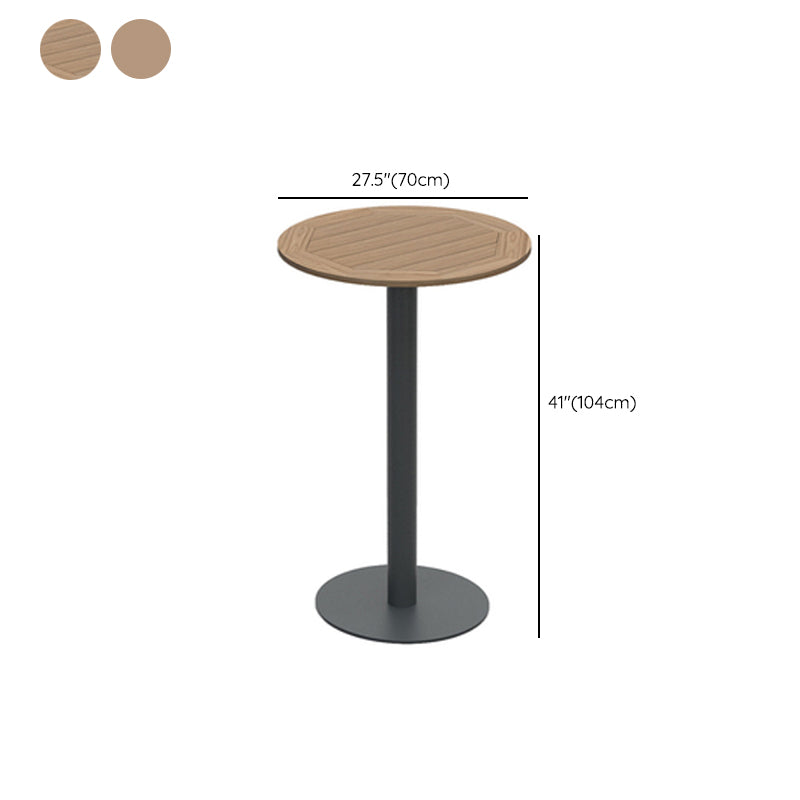 Metal Industrial Bar Table Matte Finish Water Resistant Patio Table