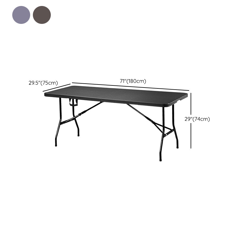 Contemporary Foldable Patio Table Matte Finish Plastic Camping Table