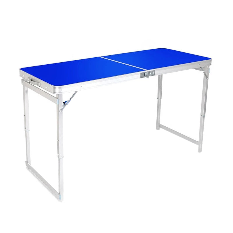 Modern Plastic Top Dining Table Folding Outdoor Table with Metal Base