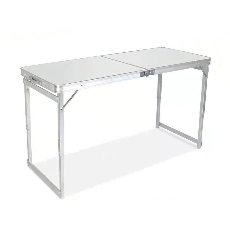 Modern Plastic Top Dining Table Folding Outdoor Table with Metal Base