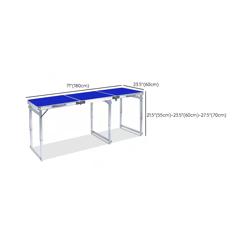 Modern Plastic Top Dining Table Folding Outdoor Table with Metal Base