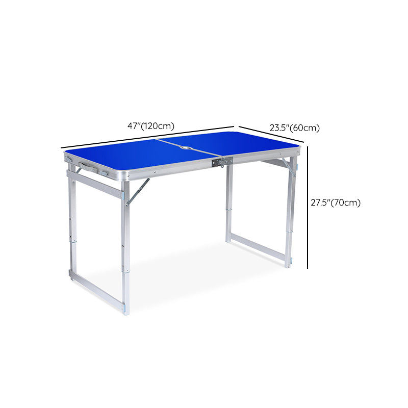 Modern Plastic Top Dining Table Folding Outdoor Table with Metal Base