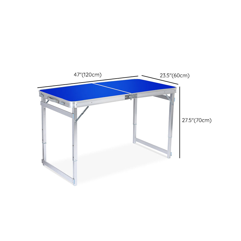 Modern Plastic Top Dining Table Folding Outdoor Table with Metal Base