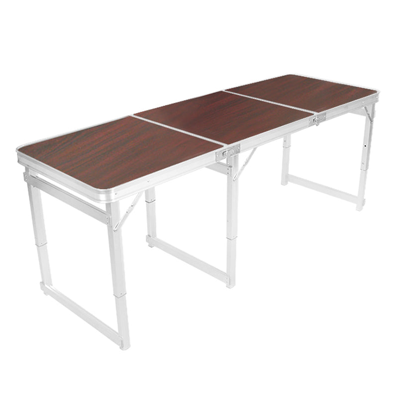 Matte Finish Plastic Camping Table Modern Patio Table with Metal Frame