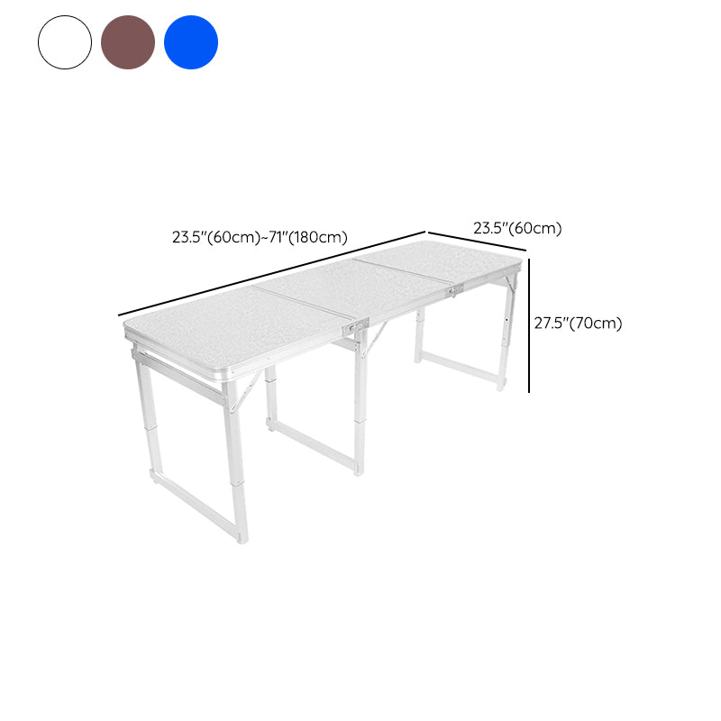 Matte Finish Plastic Camping Table Modern Patio Table with Metal Frame