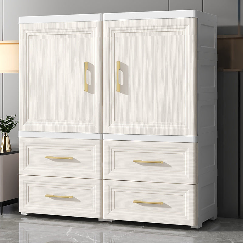 Contemporary Bedroom Armoire with Drawer Plastic Youth Armoire for Home