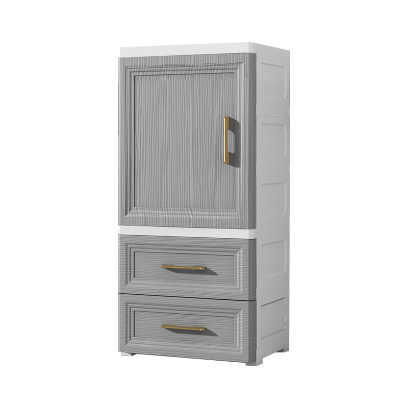 Contemporary Bedroom Armoire with Drawer Plastic Youth Armoire for Home