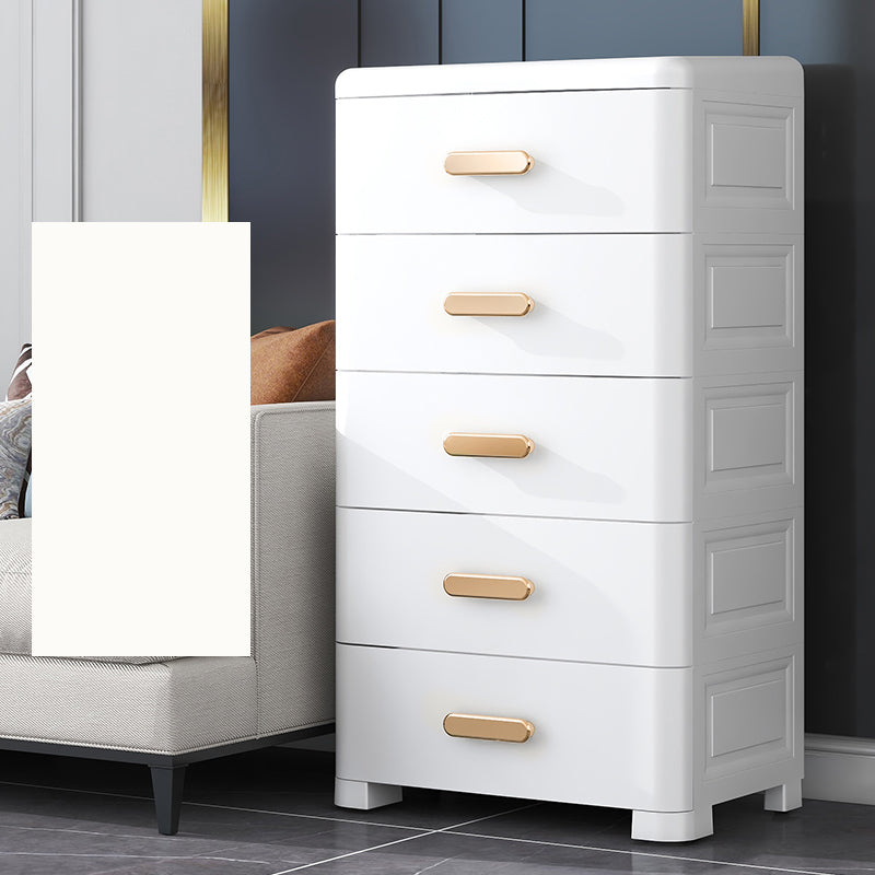 Contemporary Plastic Armoire Cabinet 5-drawer Wardrobe Armoire