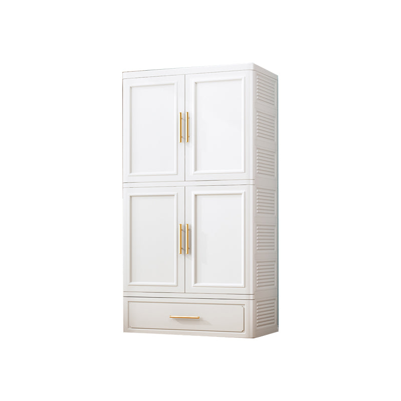 Multifunctional Plastic Kid's Wardrobe Modern Freestanding Wardrobe Armoire