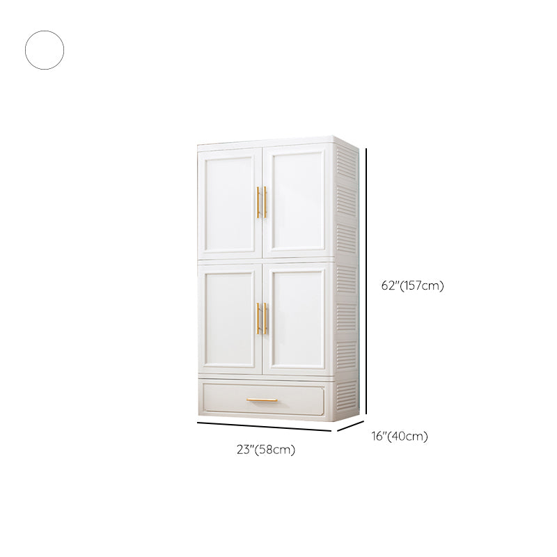 Multifunctional Plastic Kid's Wardrobe Modern Freestanding Wardrobe Armoire