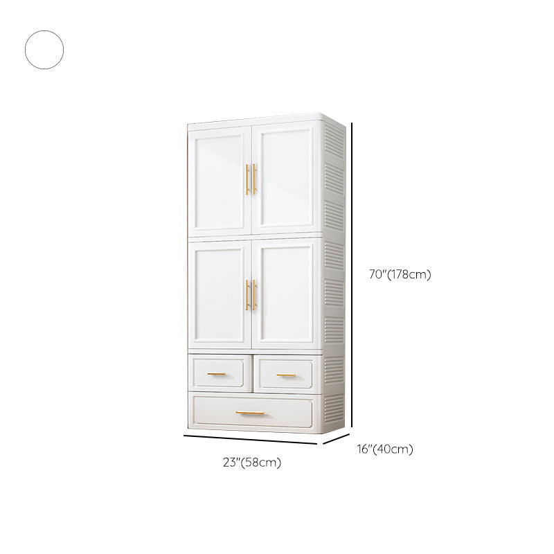 Multifunctional Plastic Kid's Wardrobe Modern Freestanding Wardrobe Armoire