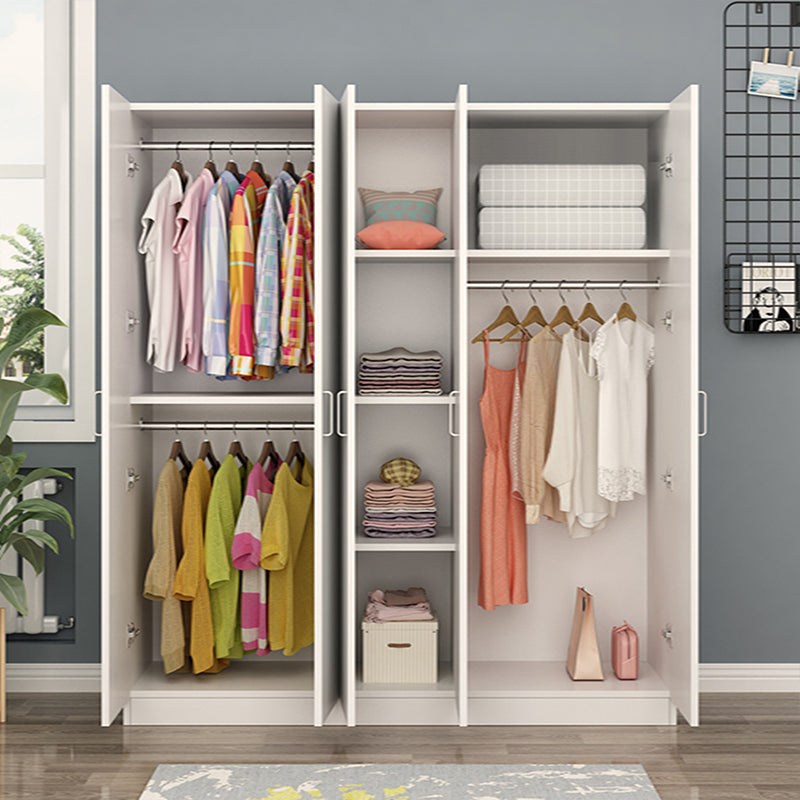 Manufactured Wooden Kids Closet Modern Style Bedroom Wardrobe Closet with Garment Rod