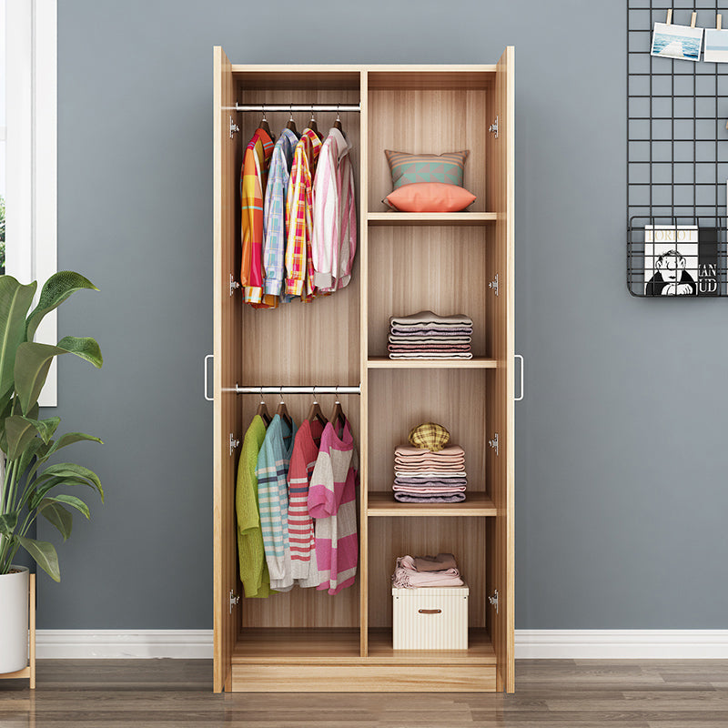 Manufactured Wooden Kids Closet Modern Style Bedroom Wardrobe Closet with Garment Rod