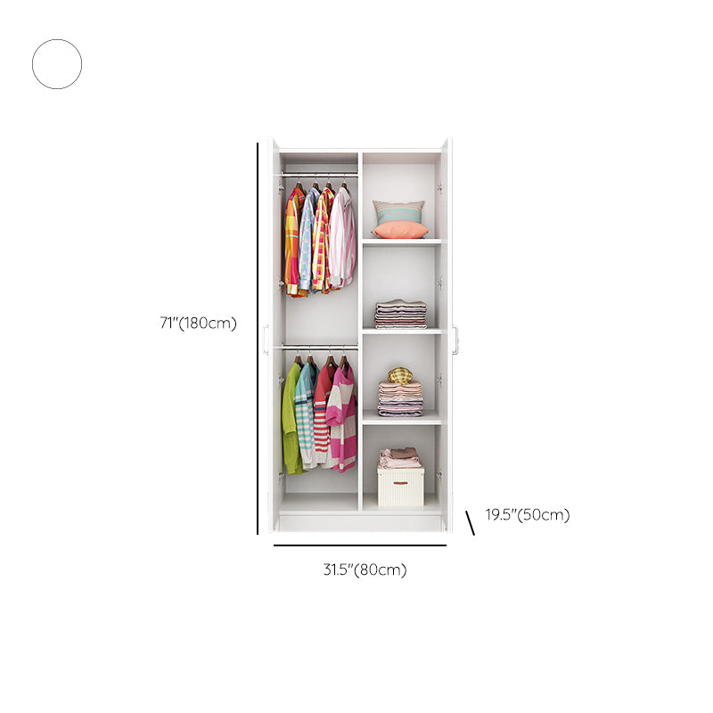 Manufactured Wooden Kids Closet Modern Style Bedroom Wardrobe Closet with Garment Rod