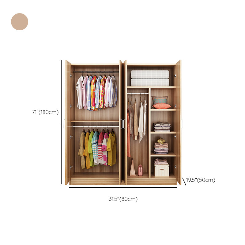 Manufactured Wooden Kids Closet Modern Style Bedroom Wardrobe Closet with Garment Rod