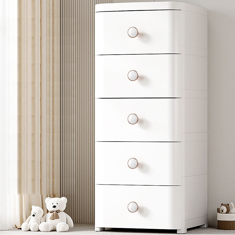 Contemporary Youth Armoire Plastic 5-drawer Bedroom Armoire for Home