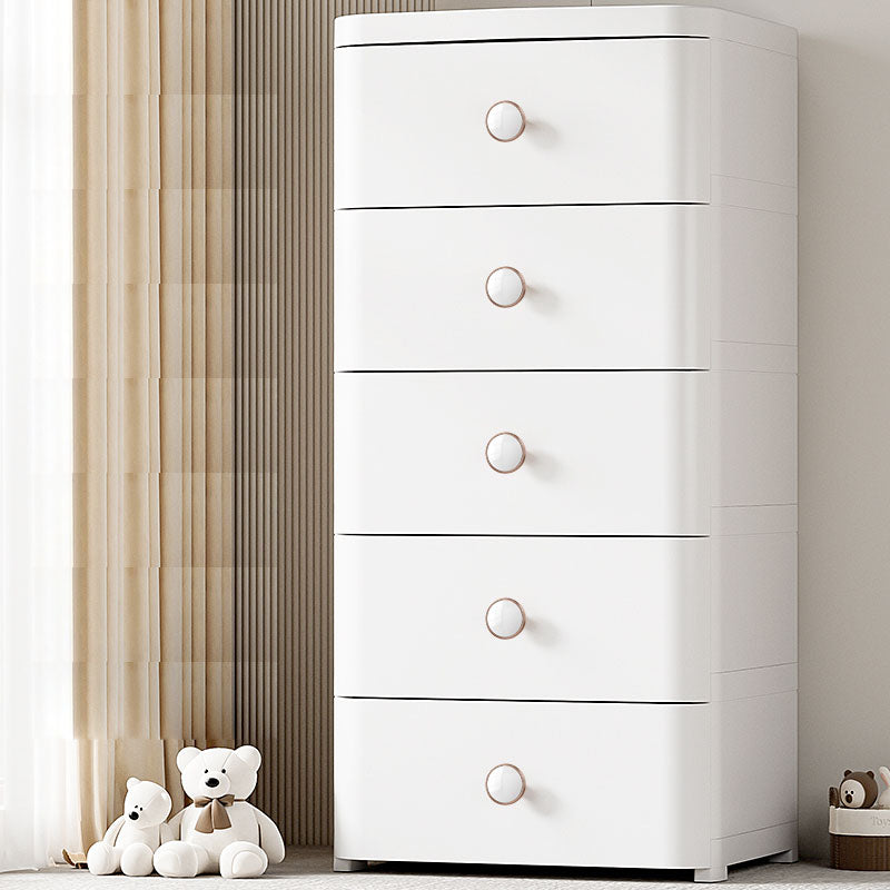 Contemporary Youth Armoire Plastic 5-drawer Bedroom Armoire for Home