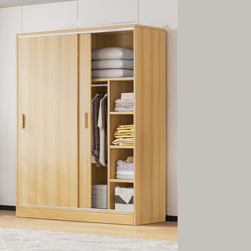 Manufactured Wooden Kids Closet Modern Style Bedroom Wardrobe Closet with Sliding Door