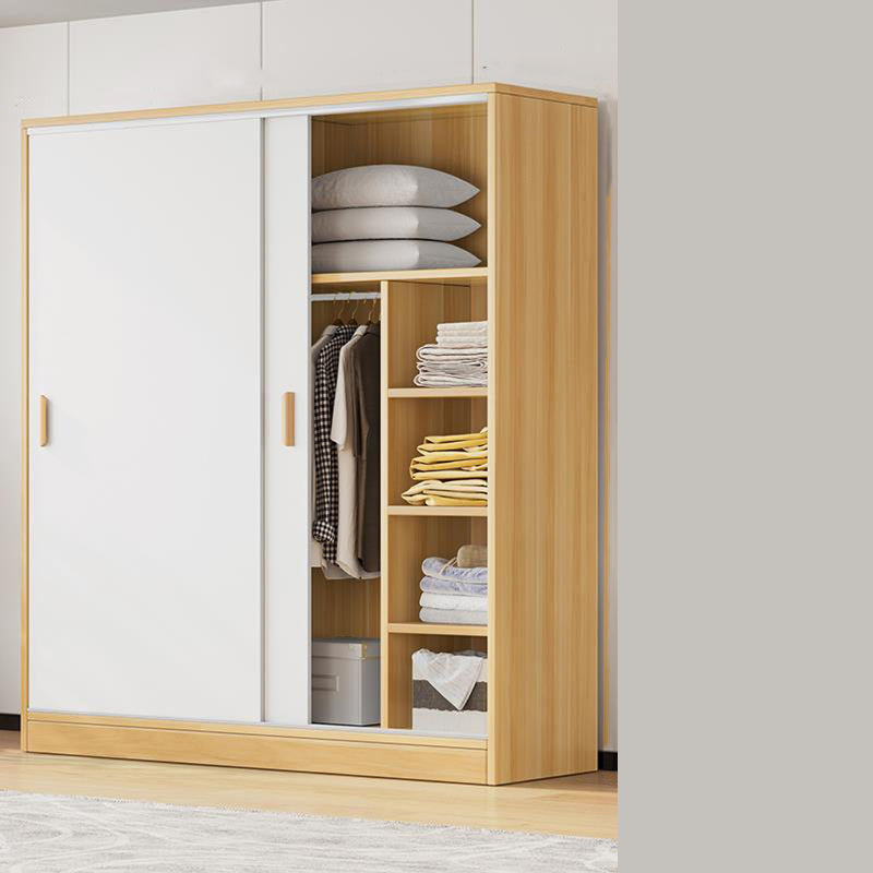 Manufactured Wooden Kids Closet Modern Style Bedroom Wardrobe Closet with Sliding Door