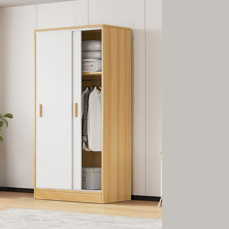 Manufactured Wooden Kids Closet Modern Style Bedroom Wardrobe Closet with Sliding Door