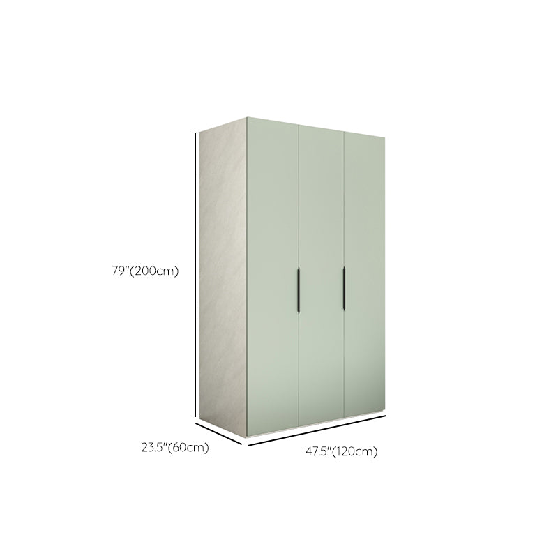 Manufactured Wooden Kids Closet Green Colour Wardrobe Closet with Drawers