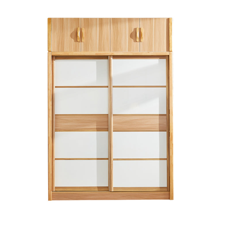 Solid Wood Kids Closet Modern Style Wardrobe Closet with Sliding Door