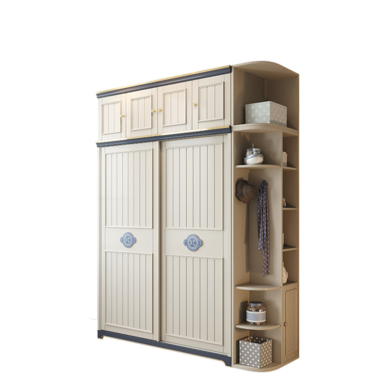 Manufactured Wood Kids Closet Bedroom Youth Armoire with Sliding Door