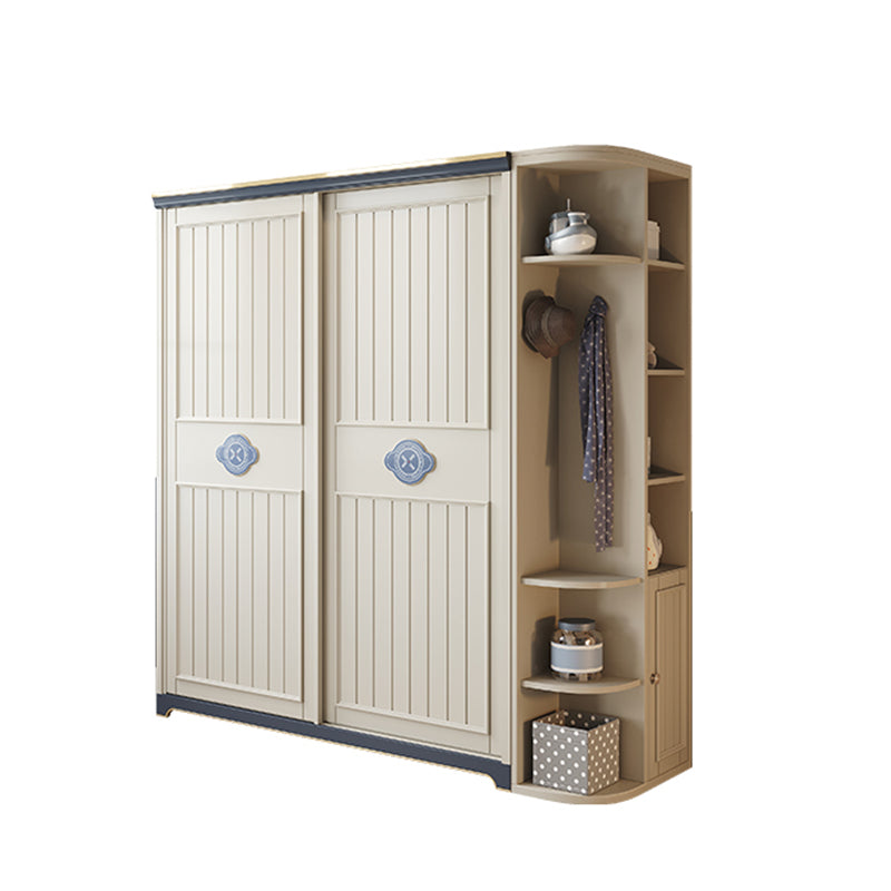 Manufactured Wood Kids Closet Bedroom Youth Armoire with Sliding Door